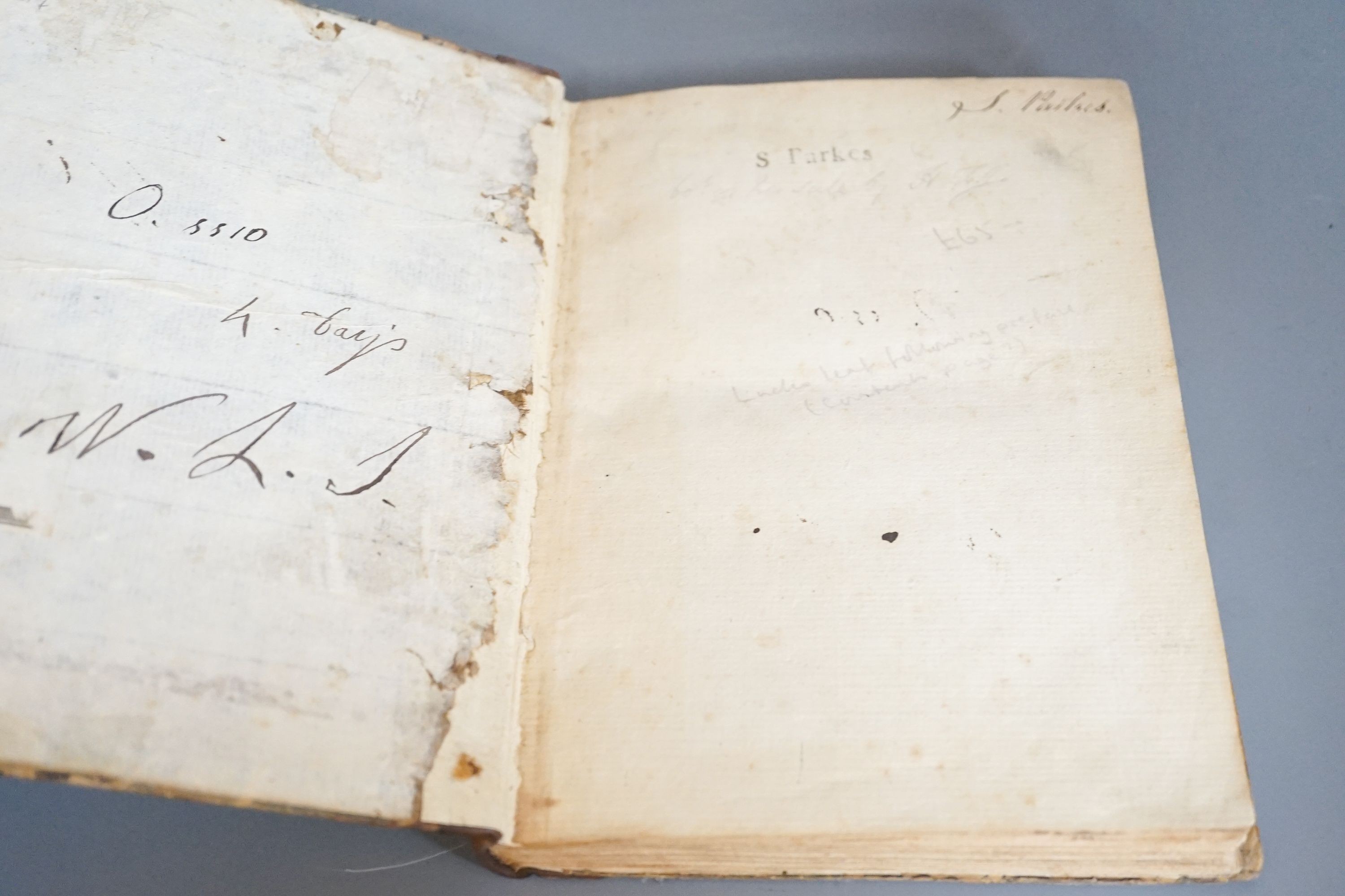 Langhorne, John - Poems on Several Occasions, small qto, quarter calf, lacking contents leaf, R. Griffiths, London [1760], Gay, John - The